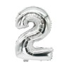 Globo número 2 de 16 pulgadas plateado