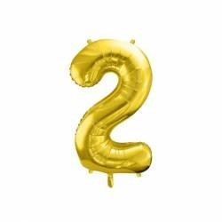 Globo número 2 de 40 pulgadas dorado