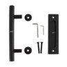 JALADERA CON PLACA PARA PUERTA TIPO GRANERO - HIERRO MOD. JKH06 | www.jako.mx