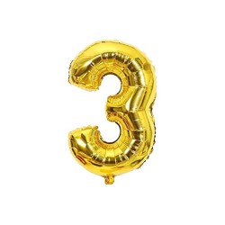 Globo metálico de 16" número 3