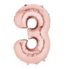 Globo número 3 de 40 pulgadas Rosa