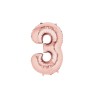 Globo número 3 de 40 pulgadas Rosa