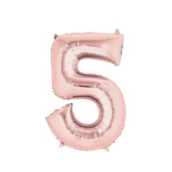 Globo número 5 de 40 pulgadas Rosa