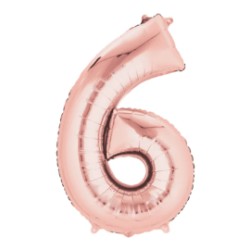 Globo número 6 de 40 pulgadas Rosa