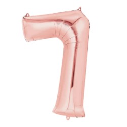 Globo número 7 de 40 pulgadas Rosa