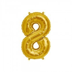 Globo metálico de 32" número 8