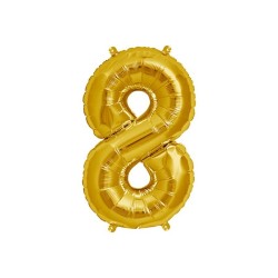 Globo metálico de 32" número 8