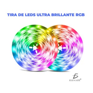 Tira de luz led rgb 5m con control y eliminador / led.hcp059