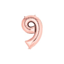 Globo número 9 de 40 pulgadas Rosa