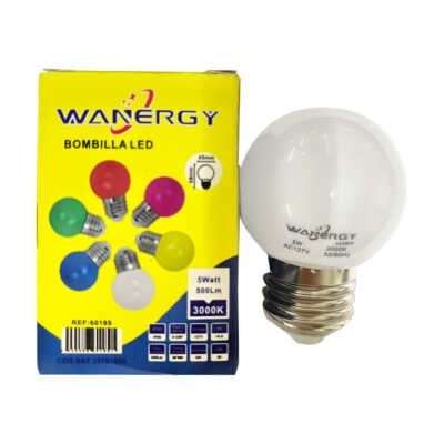 Mini foco bombilla led wanergy en color cálido con consumo de 5 watts / 601891