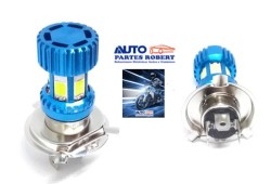 FOCO LED H4 6 CARAS DE ILUMINACION IDEAL PARA MOTOCICLETA O AUTOS COMPACTOS LED COB ALTA ILUMINACION OEM. LED COB