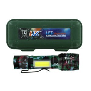 Linterna táctica camuflaje recargable mini con entrada v8 cd-808-174