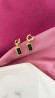 Aretes rectangular negro 48A