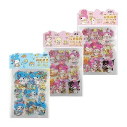Paquete 5 plantillas 9x12cm de stickers decorativas con diseño melody, variedad de modelos / q-jh3407 / wfsn001