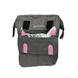 Mochila pañalera multifuncional de 2 compartimientos con estampado de animales, variedad de colores y diseños / mommybaby / zqf-