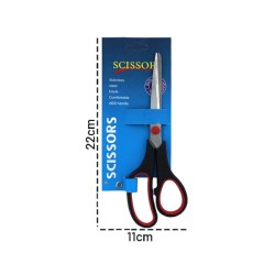 1pza Tijeras scissors stainless steel de 8.5 pulgadas con mango de plástico / 410682
