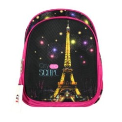 Mochila pequeña de dos compartimientos con diseño, variedad de diseños / ld / 062