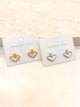 Arete Corazon Mini Perla Acero