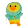 Peluche afelpado pequeño 23cm de pato con sueter y ventosa para colgar, variedad de colores / mr-530067