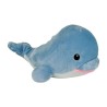 Peluche afelpado pequeño 24cm de ballena con ventosa para colgar, variedad de colores / mr-530037
