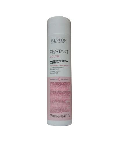 RESTART Color Shampoo Suave sin sulfatos protege el cabello teñido, mejora el brillo 250ml - Revlon