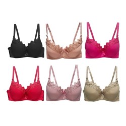 Brasier con encaje de copa completa y tirante ajustables, variedad de colores y tallas / rop.30