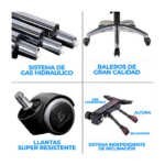 Silla reclinable con 5 ruedas móviles, descansa pies, reposabrazos y función de altura ajustable / hog.117.b