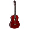 Guitarra Acustica, 6 cuerdas de nailon, Ortega R121SNWR, Color Vino