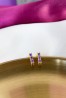 Aretes triple morado #17B