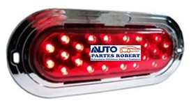PLAFON LED OVALADO CON CROMO 24LED VARIAS FUNCIONES COLOR ROJO PLA6572/RD-NHY