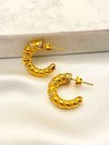 Arracada Curve Zirconias Acero