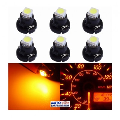 FOCO LED T3 8mm AMBAR TABLERO DE MANDOS E INSTRUMENTOS AUTOS Y MOTOCICLETAS OEM.
