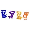 Papel picado Dia de muertos Silueta Mascotas