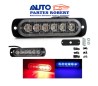 LUZ ESTROBO LATERAL 6 LED TIPO PATRULLA ESCOLTA VARIAS FUNCIONES EN COLOR ROJO AZUL OEM.
