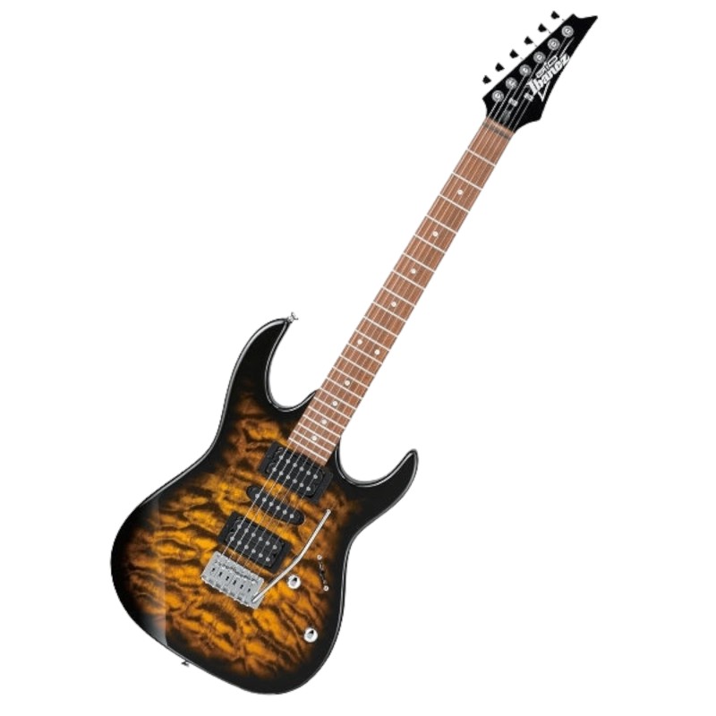 Ibanez GRX70QA-SB Guitarra Eléctrica Ambar Transparente Serie GIO RG