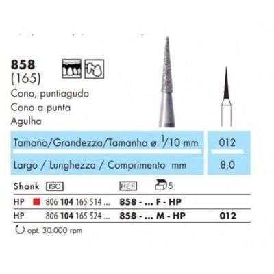 Fresa de Diamante NTI Cono Agudo HP