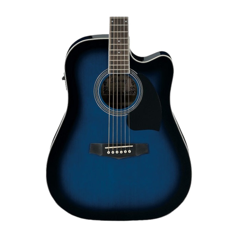 Guitarra Electroacustica Ibanez PF15ECE-TBS Dreadnaught – Guitarra color azul para diestros