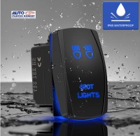 SWITCH TECLA SPOT LIGHTS ON-OFF 12 VOLTS 20 AMPERES 24 VOLTS 10 AMPERES AUTOMOTOR BARCO TRACTO CAMION AUTOBUS JEEP USO RUDO OEM.