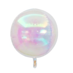 Globo Orbz Tornasol Blanco