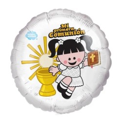 Globo primera comunión niña
