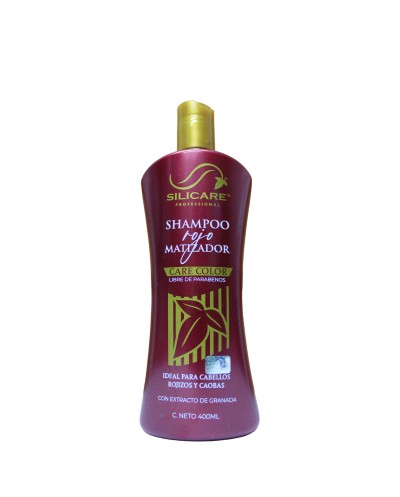 Shampoo Matiz Rojo reafirma cabello teñido rojizo y caoba 400ml - Silicare