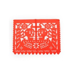 Mantel naranja Día de Muertos