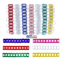 TIRA LED MODULO TIPO LUPA 3 FOCOS COLOR AMARILLO 1 PIEZA OEM.