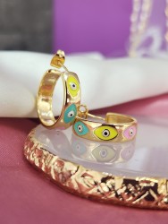 Aretes 125 arracadas ojos colores
