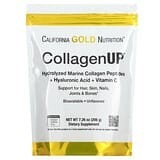 California Gold Nutrition, CollagenUP, Péptidos de colágeno marino hidrolizado con ácido hialurónico y vitaminaC, Sin sabor, 206