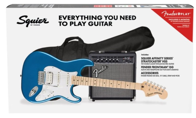 Paquete Guitarra Eléctrica Fender c/amplificador 15W