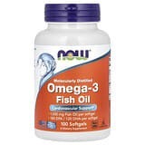 NOW Foods, Aceite de pescado con omega-3, 1000mg, 180EPA/120DHA, 100cápsulas blandas
