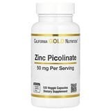 California Gold Nutrition, Picolinato de zinc, 50mg, 120cápsulas vegetales