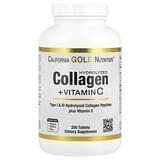 California Gold Nutrition, Péptidos de colágeno hidrolizado más vitaminaC, TipoIyIII, 250comprimidos