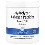Lake Avenue Nutrition, Péptidos de colágeno hidrolizado, Tipo IyIII, Sin sabor, 200g (7,05oz)